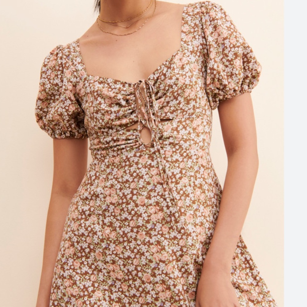 Floral Puff Sleeve Dress